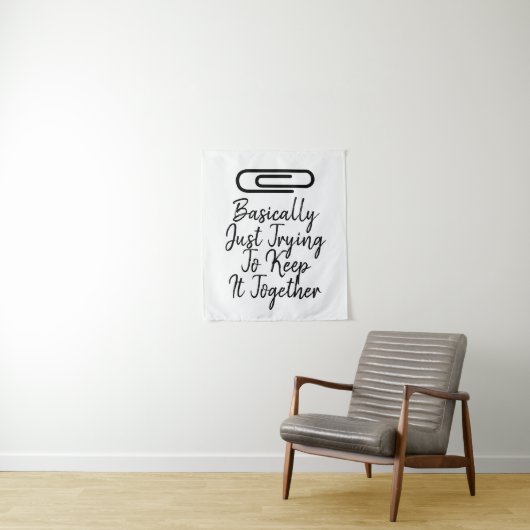 Trendy Modern Behielt es zusammen mit Black Paperc Wandteppich (Beispiel)