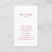 Trendy Modern Beruflich Nail Art Wellness-Center S Visitenkarte (Rückseite)