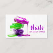 Trendy Modern Beruflich Nail Artist Salon Visitenkarte (Vorderseite)