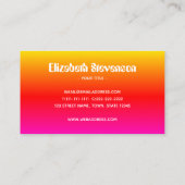 Trendy Modern Beruflich Pink Visitenkarte (Rückseite)