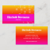 Trendy Modern Beruflich Pink Visitenkarte (Vorne/Hinten)