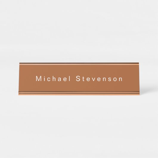 Trendy Modern Beruflich Schreibtischnamensplakette (Vorderseite )