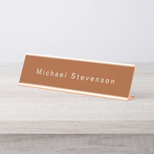 Trendy Modern Beruflich Schreibtischnamensplakette (Vorderseite )