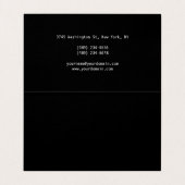 Trendy Modern Black Bold Text Visitenkarten (Innenseite Aufgefaltet)