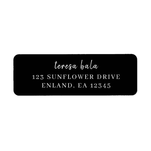 Trendy Modern Black Script Design (Vorne)