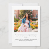 Trendy Modern Black Script Zwei-Foto-Abschluss Ankündigung (Rückseite)