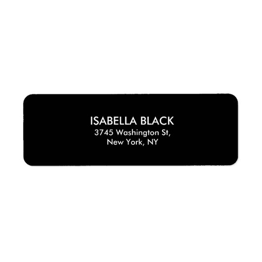 Trendy Modern Black Simple Schlicht Elegante (Vorne)