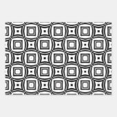 Trendy Modern Black & White Geschenkpapier Set (Vorderseite)