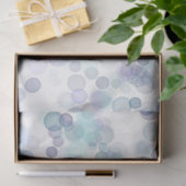 Trendy Modern Blue and White Bokeh Dots Seidenpapier (Geschenk)