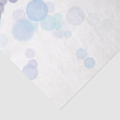 Trendy Modern Blue and White Bokeh Dots Seidenpapier (Ausschnitt)