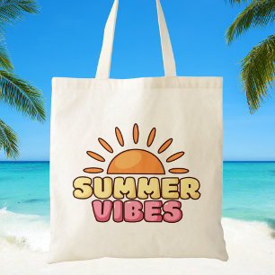 Trendy Modern Boho Summer Vibes Tragetasche