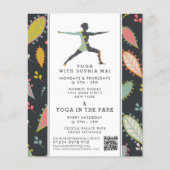 Trendy Modern Boho Yoga Class Advertising Flyer (Vorne)