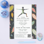 Trendy Modern Boho Yoga Class Advertising Flyer (Einzeln)