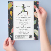 Trendy Modern Boho Yoga Class Advertising Flyer (Hand)