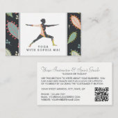 Trendy Modern Boho Yoga Instructor Visitenkarte (Vorne/Hinten)