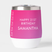 Trendy Modern Bold Pink Gradient 21st Birthday (Vorderseite)