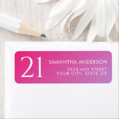 Trendy Modern Bold Pink Gradient 21st Birthday (Insitu)