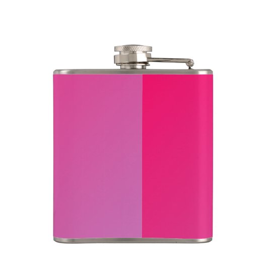 Trendy Modern Bold Pink Gradient 21st Birthday Flachmann (Rückseite)