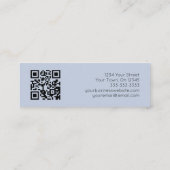 Trendy Modern Botanical Greenerity QR Code Mini Visitenkarte (Rückseite)