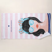 Trendy Modern California Beach Beauty Babe Strandtuch (Vorderseite)