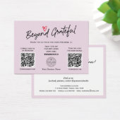Trendy Modern Calligraphy Lila QR-Code-Geschenkkar (Schreibtisch)