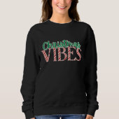Trendy Modern Candy Cane Christmas Vibes Sweatshirt (Vorderseite)