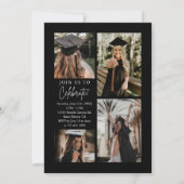 Trendy Modern Casual Photo Graduation Einladung (Rückseite)