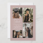 Trendy Modern Casual Photo Graduation Einladung (Rückseite)