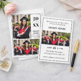 Trendy Modern Casual Photo Graduation Invitation Einladung
