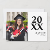 Trendy Modern Casual Photo Graduation Invitation Einladung (Vorderseite)