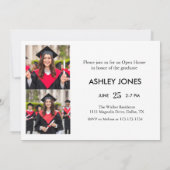 Trendy Modern Casual Photo Graduation Invitation Einladung (Rückseite)