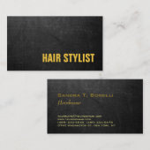 Trendy Modern Chalkboard Hair Stylist Visitenkarte (Vorne/Hinten)