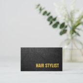 Trendy Modern Chalkboard Hair Stylist Visitenkarte (Stehend Vorderseite)