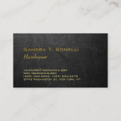 Trendy Modern Chalkboard Hair Stylist Visitenkarte (Rückseite)