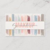 Trendy Modern Chic Brushstrikes Makeup Artist Visitenkarte (Vorderseite)