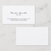 Trendy Modern Chic Trendy Business Card Visitenkarte (Vorne/Hinten)