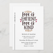 Trendy Modern Christlich Bible Verse Wedding Einladung (Vorne/Hinten)