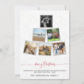 Trendy Modern Christmas Collage Foto Holidays Einladung (Vorderseite)