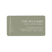 Trendy Modern Christmas Holiday Address Adressaufkleber (Vorne)