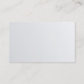 Trendy Modern Clean Design Silberner Glamour Luxus Visitenkarte (Rückseite)