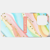 Trendy Modern Colorful Girl Personalisierter Name Case-Mate iPhone Hülle (Rückseite (Horizontal))