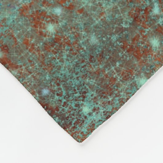 Trendy Modern Copper Patina Metallic Fleecedecke (Ecke)