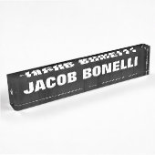 Trendy Modern Creative Bold Text Minimalistisch Gr Namensplakette