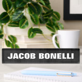Trendy Modern Creative Bold Text Minimalistisch Gr Namensplakette