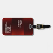 Trendy Modern Dark Red Gepäckanhänger (Vorderseite horizontal)