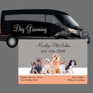 Trendy Modern Dog Salon Visitenkarte