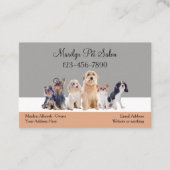 Trendy Modern Dog Salon Visitenkarte (Vorderseite)