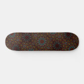 Trendy Modern Dot Art Mandala Muster Skateboard (Horizontal)