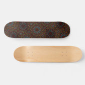 Trendy Modern Dot Art Mandala Muster Skateboard (Horizontal)