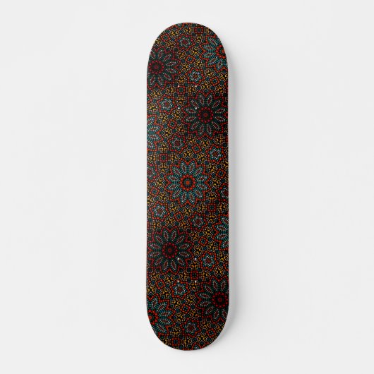 Trendy Modern Dot Art Mandala Muster Skateboard (Vorne)